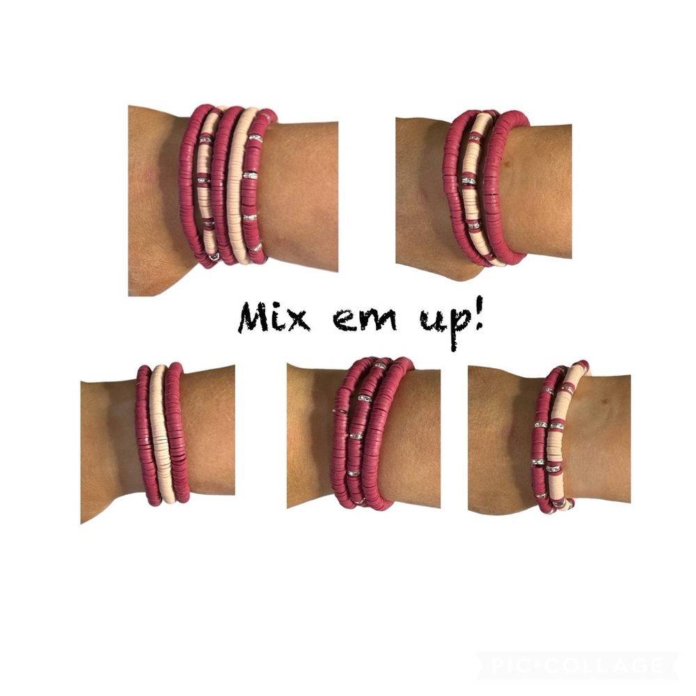Set of 5 Clay Bracelets